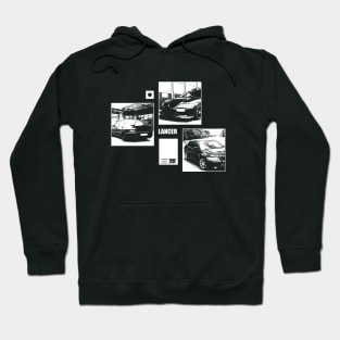 MITSUBISHI LANCER EVO IX Black 'N White Archive (Black Version) Hoodie